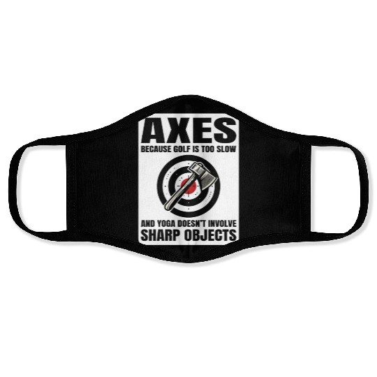 Axe Throwing Lumberjack Yoga Golf Axe Thrower Face Masks