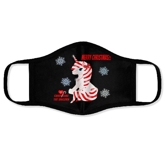 "Candy Cane the Unicorn" (Snowflake Snuggliezz) Face Masks
