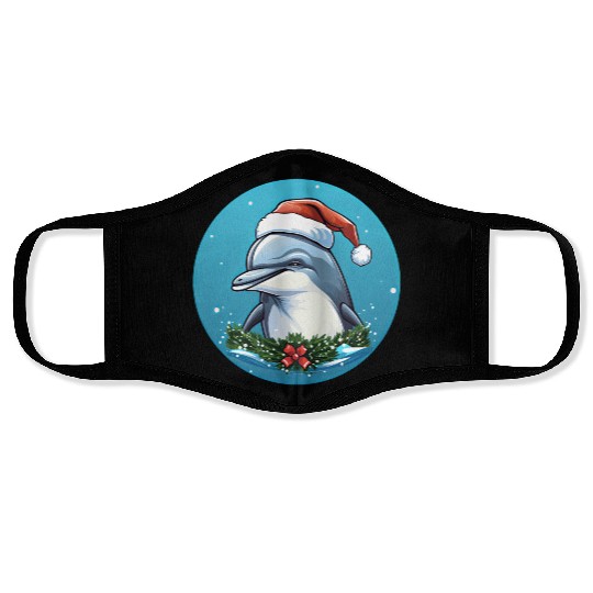 Dolphin Christmas Face Masks
