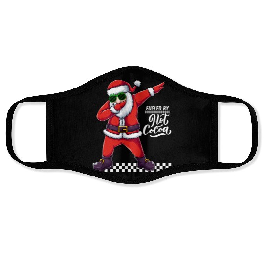 Fueled by Hot Cocoa, dabbing Santa Face Masks