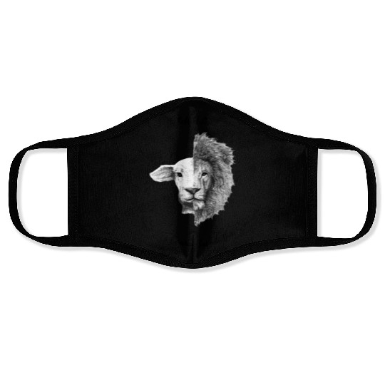 He Left A Lamb 4500 x 5400 px Face Masks