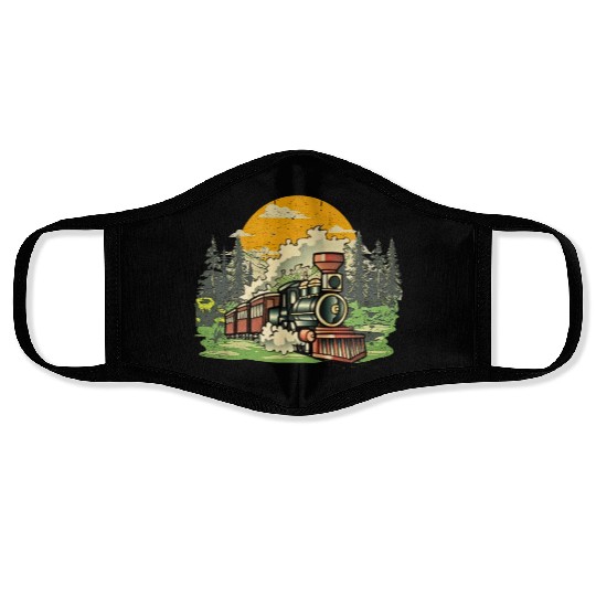 Christmas North Pole Polar Express All Abroad Xmas Face Masks