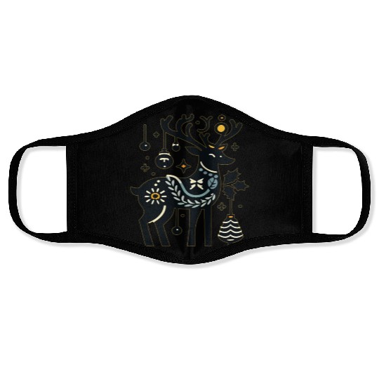 Reindeer Reindeer Women Reindeer Sweet Reindeer Face Masks