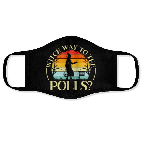 Witch Way To The Polls Spooky Halloween Voting Face Masks
