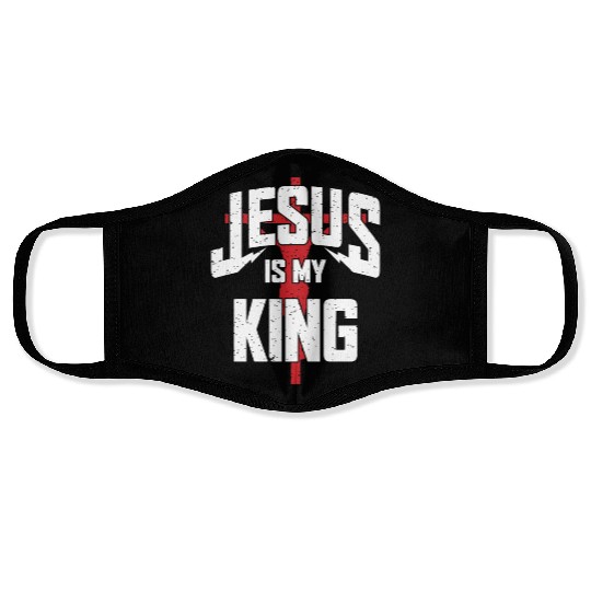 Jesus Is My King Love Jesus Christian Face Masks