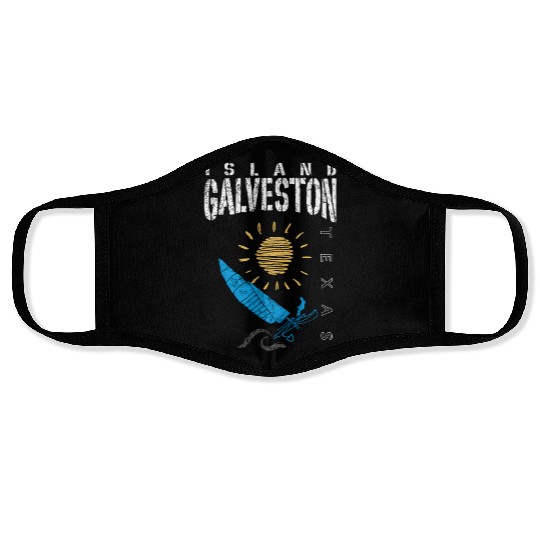 Galveston Island Texas Sailing Face Masks