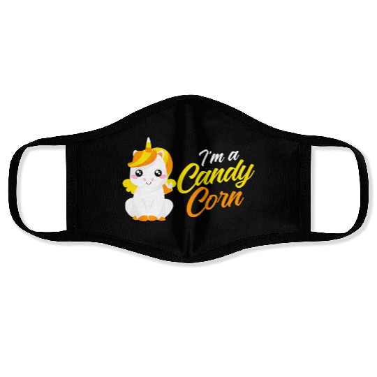 Unicorn Candy Corn Candycorn Halloween Face Masks