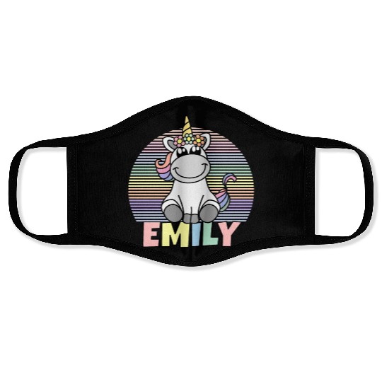 Emily Name Unicorn Face Masks