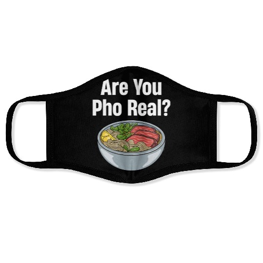 Are You Pho Real? Vietnamese Food Puns Restaurant Face Masks