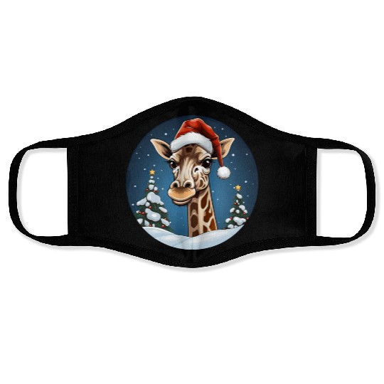 Giraffe Christmas Face Masks