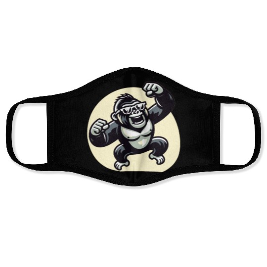 Gorilla With Sunglasses Face Masks