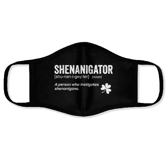 Shenanigans Instigator Saint Patricks Day Face Masks