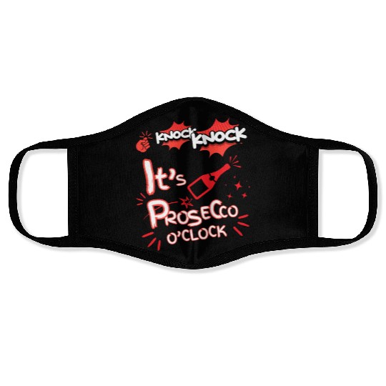 Knock Knock It's Prosecco O'Clock Champagne Italia Face Masks