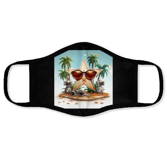 A charming kawaii style Hollywood Walk Face Masks