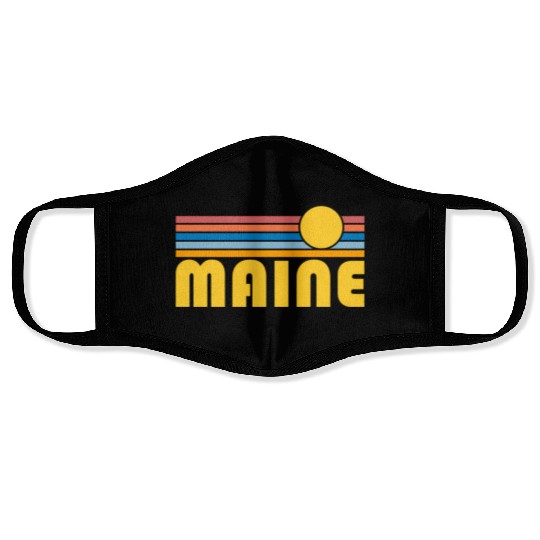 Maine Sunset Maine Face Masks