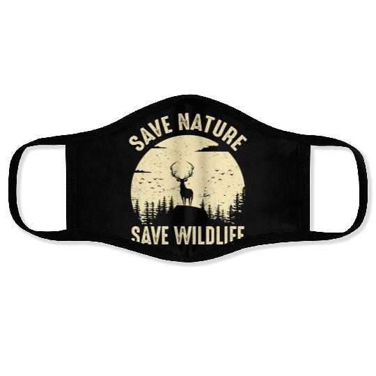 Environment save nature wildlife Face Masks