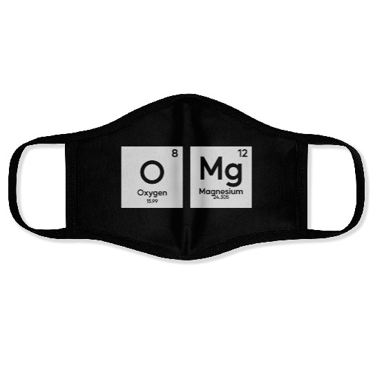 OMG periodic table in chemistry Face Masks