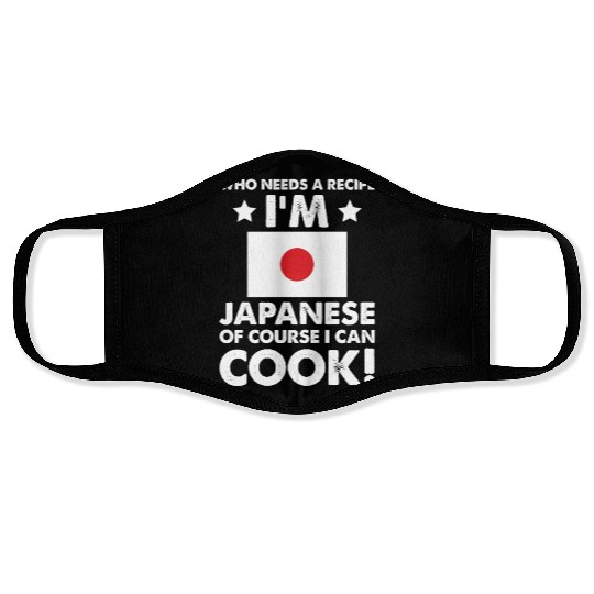 Japanese Cuisine Cook Chef I´m Japanese Of Course Face Masks