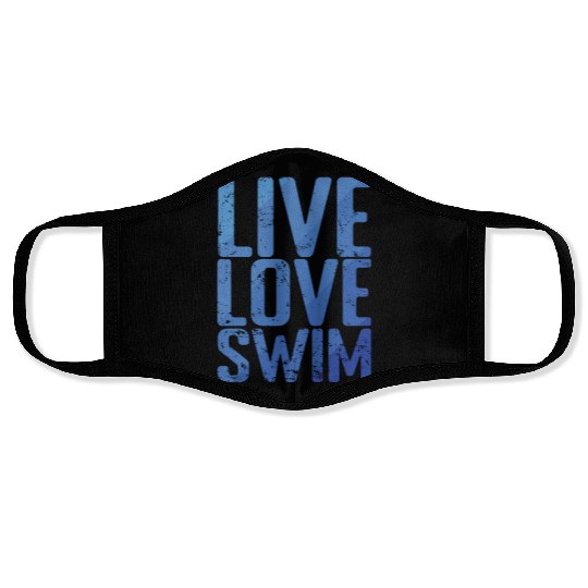 Live Love Swim Sport Training Face Masks