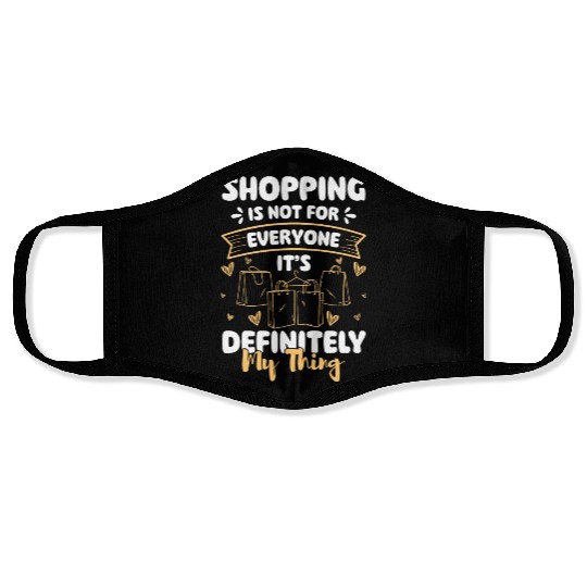 Shopping Shopaholic Fashion Face Masks