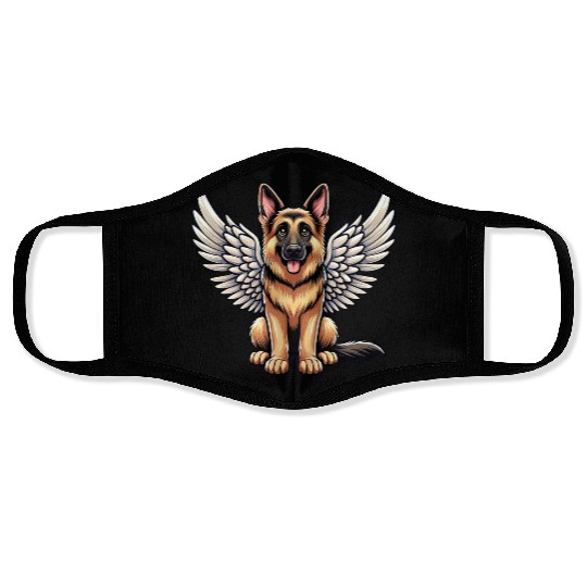 German Shepherd Angel - Guardian with Wings Face Masks