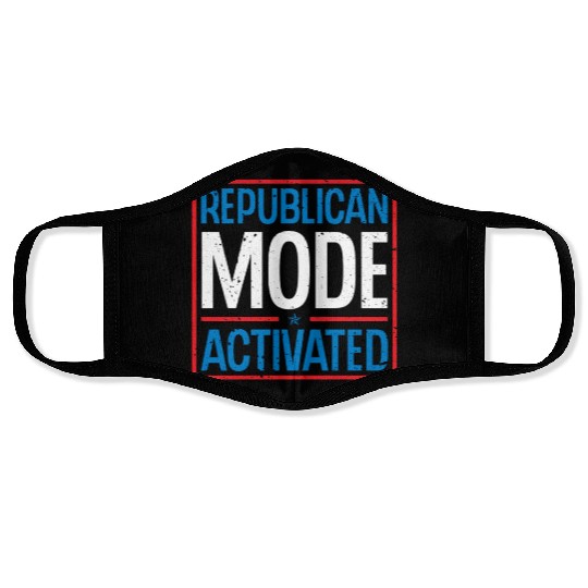 Republican Mode Activated American Voter Voting Face Masks