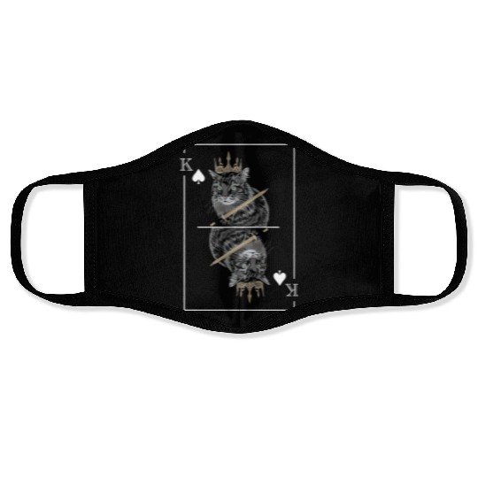 Cat Spades King Playing Card Cat Daddy Cat Mom Face Masks