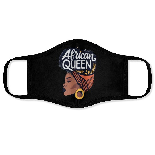 African Queen Afrocentric Queen Face Masks