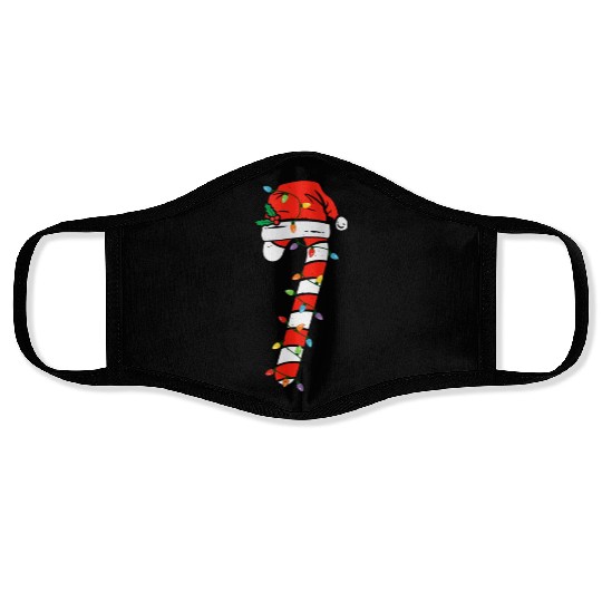 Christmas Candy Cane Santa Xmas Kids Toddler Youth Face Masks
