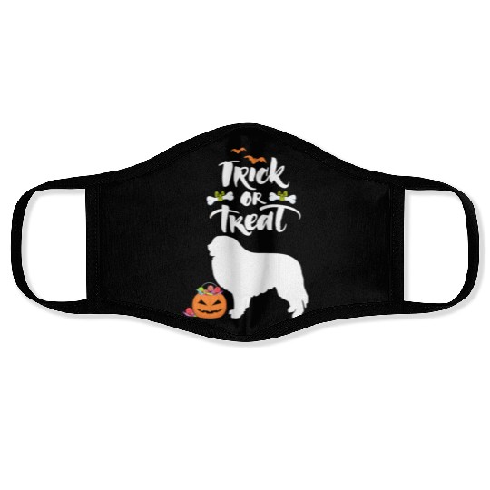 Trick Or Treat Great Pyrenees Dog Halloween Face Masks