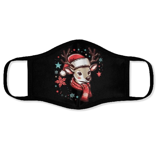 christmas Reindeer Face Masks