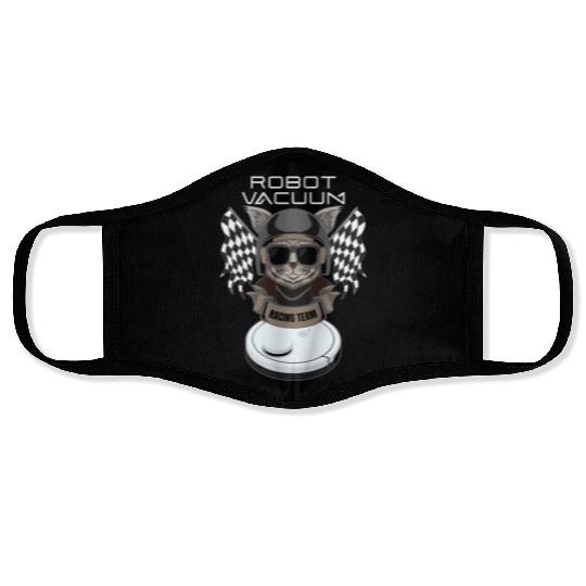 Robot Vacuum Cleaner Racing Team Robot Face Masks