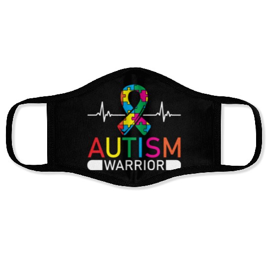 Autism Warrior Autistic Ninja Spectrum Asperger Face Masks