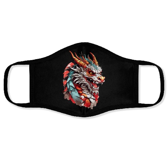 Chinese Dragon Head Face Masks design