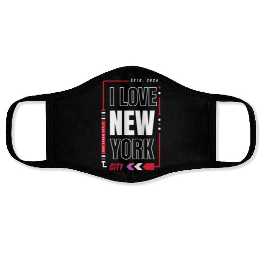 T ShirtI love new york Face Masks