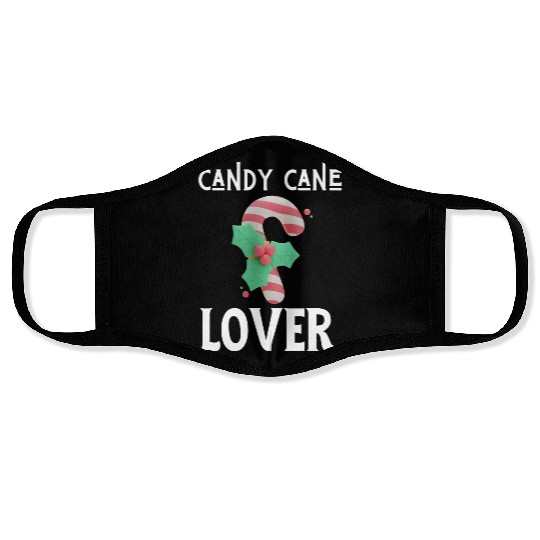 Candy Cane Lover Christmas Peppermint Candy Canes Face Masks