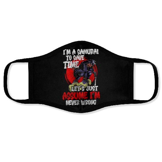 Fighter Martial Arts Fighter Katana Face Masks