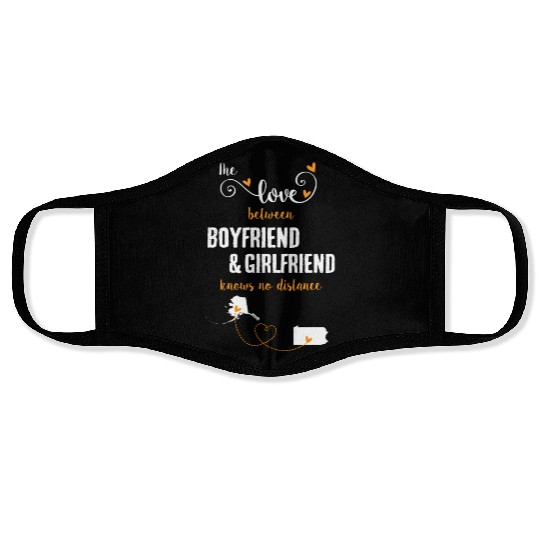 Love Between BF And GF Alaska To Pennsylvania Gift Face Masks