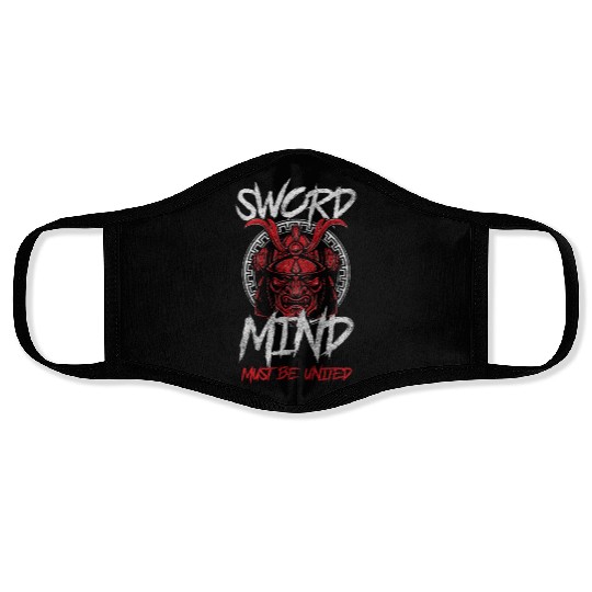 Fighter Martial Arts Manga Katana Face Masks