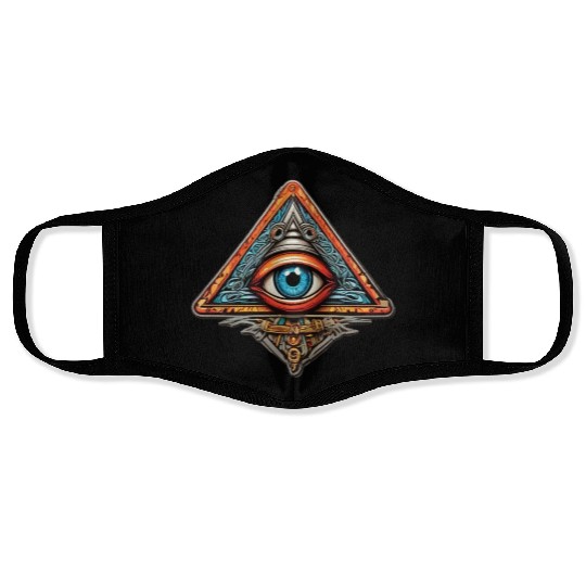 world society illuminati Face Masks