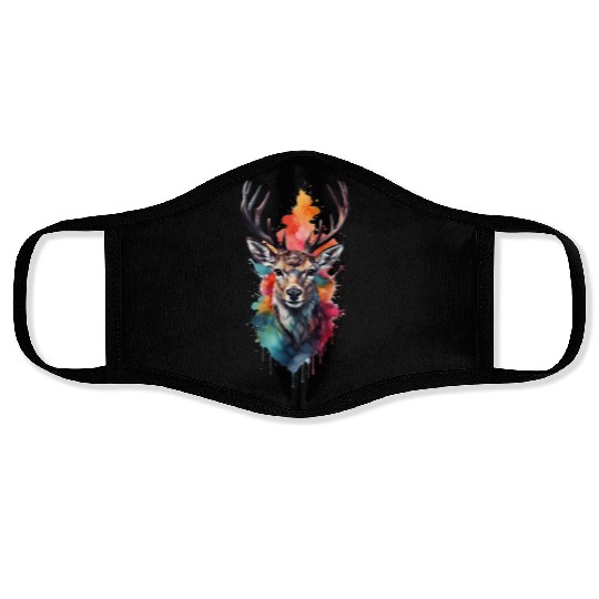 Colorful Swamp Deer Face Masks