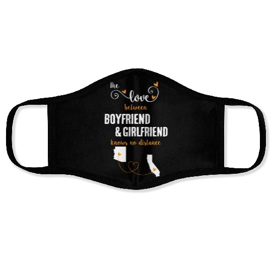 Love Between BF And GF Arizonna To California Gift Face Masks