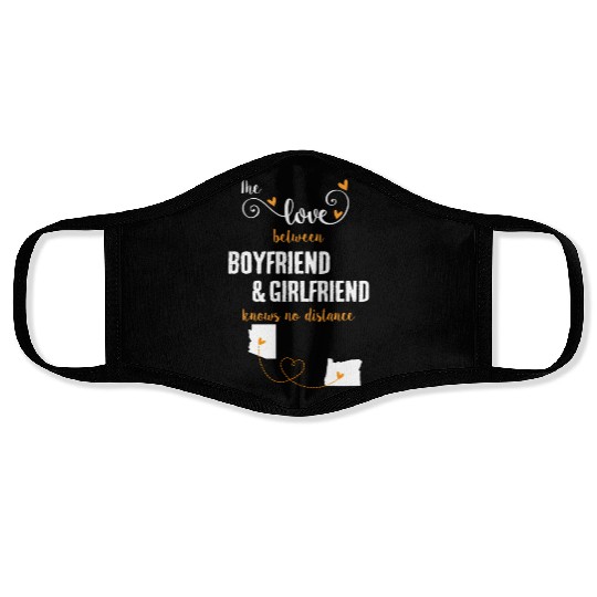 Love Between BF And GF Arizonna To Oregon Gift Face Masks