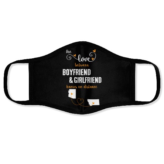 Love Between BF And GF Arizonna To Montana Gift Face Masks