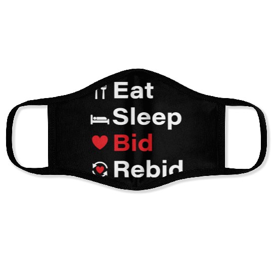 Contract Bridge Bidding Duplicate Card Game Face Masks