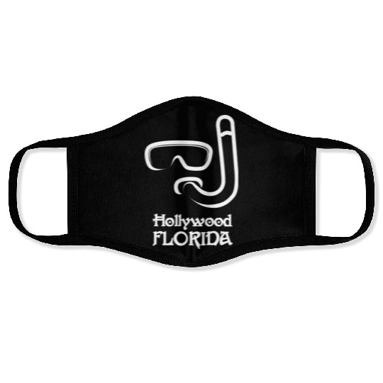 Hollywood Florida Snorkel Souvenirs Gifts Vacation Face Masks