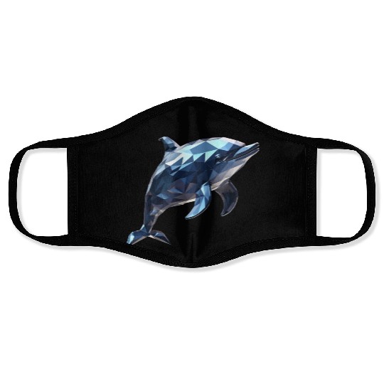 Geometric Style Dolphin Face Masks