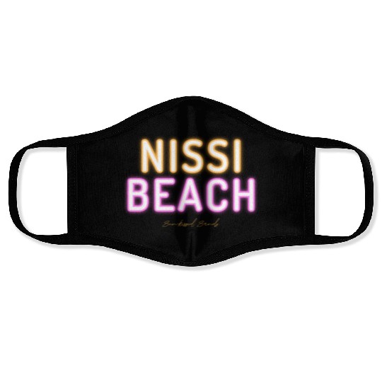 nissi beach sun kissed sand Face Masks