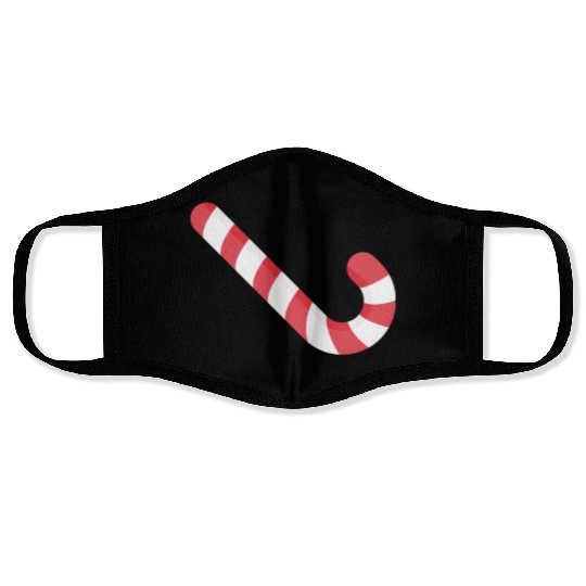 candy cane christmas Face Masks