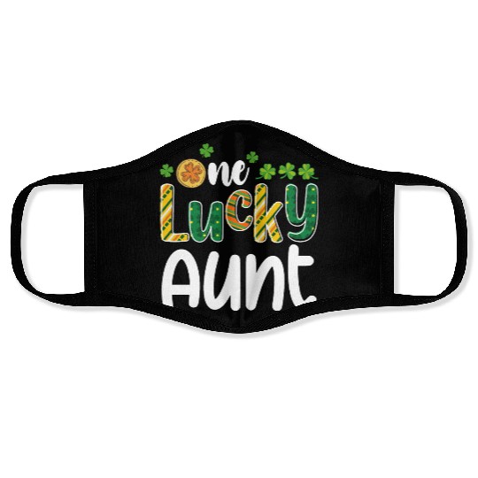 One Lucky Aunt Matching Family St Patrick's Day Face Masks